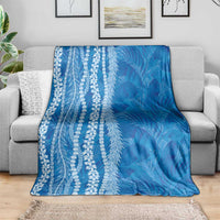 Hawaii Prince Kuhio Blanket Blue Hawaiian Lau Maia With Leis