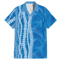 Hawaii Prince Kuhio Family Matching Mermaid Dress and Hawaiian Shirt Blue Hawaiian Lau Maia With Leis LT05 Dad's Shirt - Short Sleeve Blue - Polynesian Pride