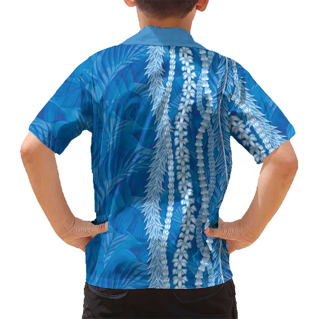 Hawaii Prince Kuhio Kid Hawaiian Shirt Blue Hawaiian Lau Maia With Leis