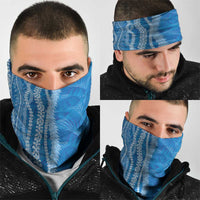 Hawaii Prince Kuhio Neck Gaiter Blue Hawaiian Lau Maia With Leis