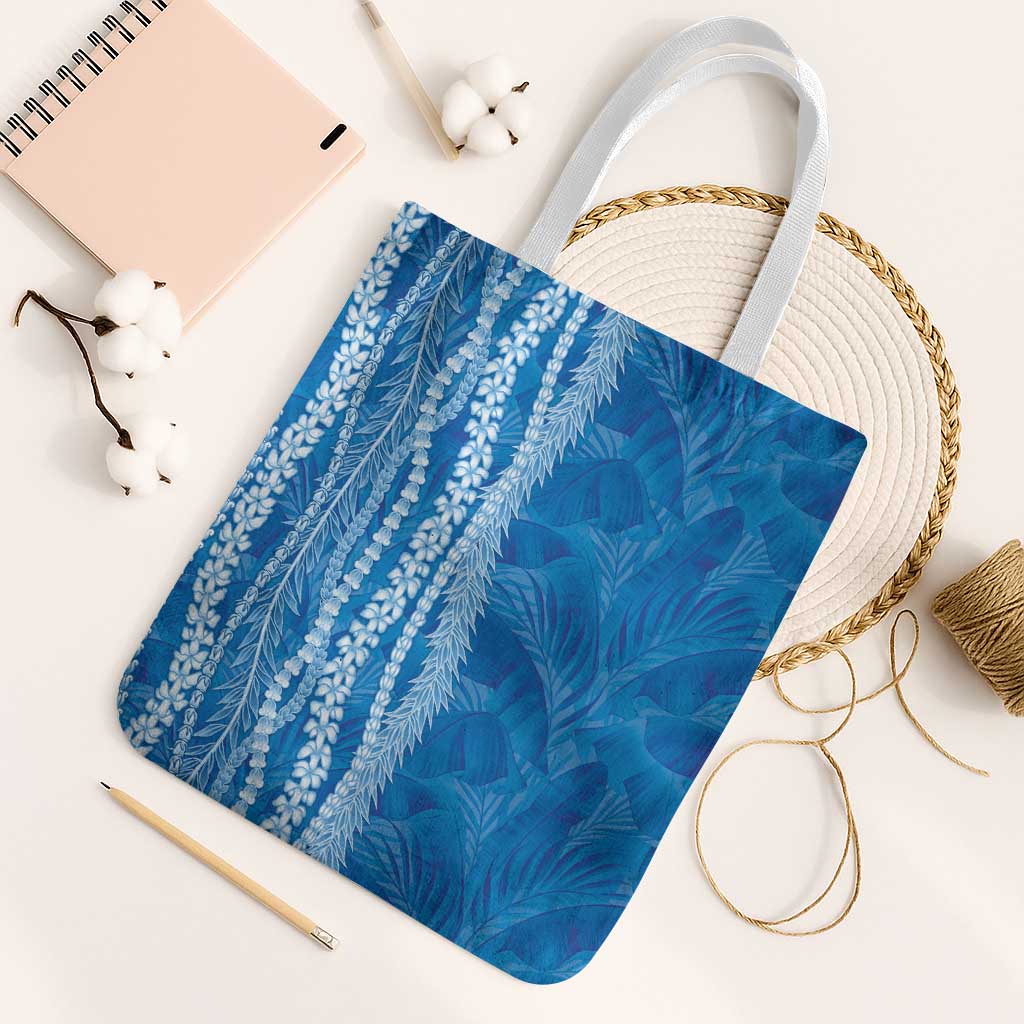Hawaii Prince Kuhio Tote Bag Blue Hawaiian Lau Maia With Leis