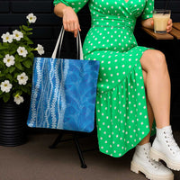 Hawaii Prince Kuhio Tote Bag Blue Hawaiian Lau Maia With Leis