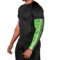 Hawaii Prince Kuhio Arm Sleeves Lime Green Hawaiian Lau Maia With Leis LT05 - Polynesian Pride