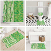 Hawaii Prince Kuhio Bathroom Set Lime Green Hawaiian Lau Maia With Leis