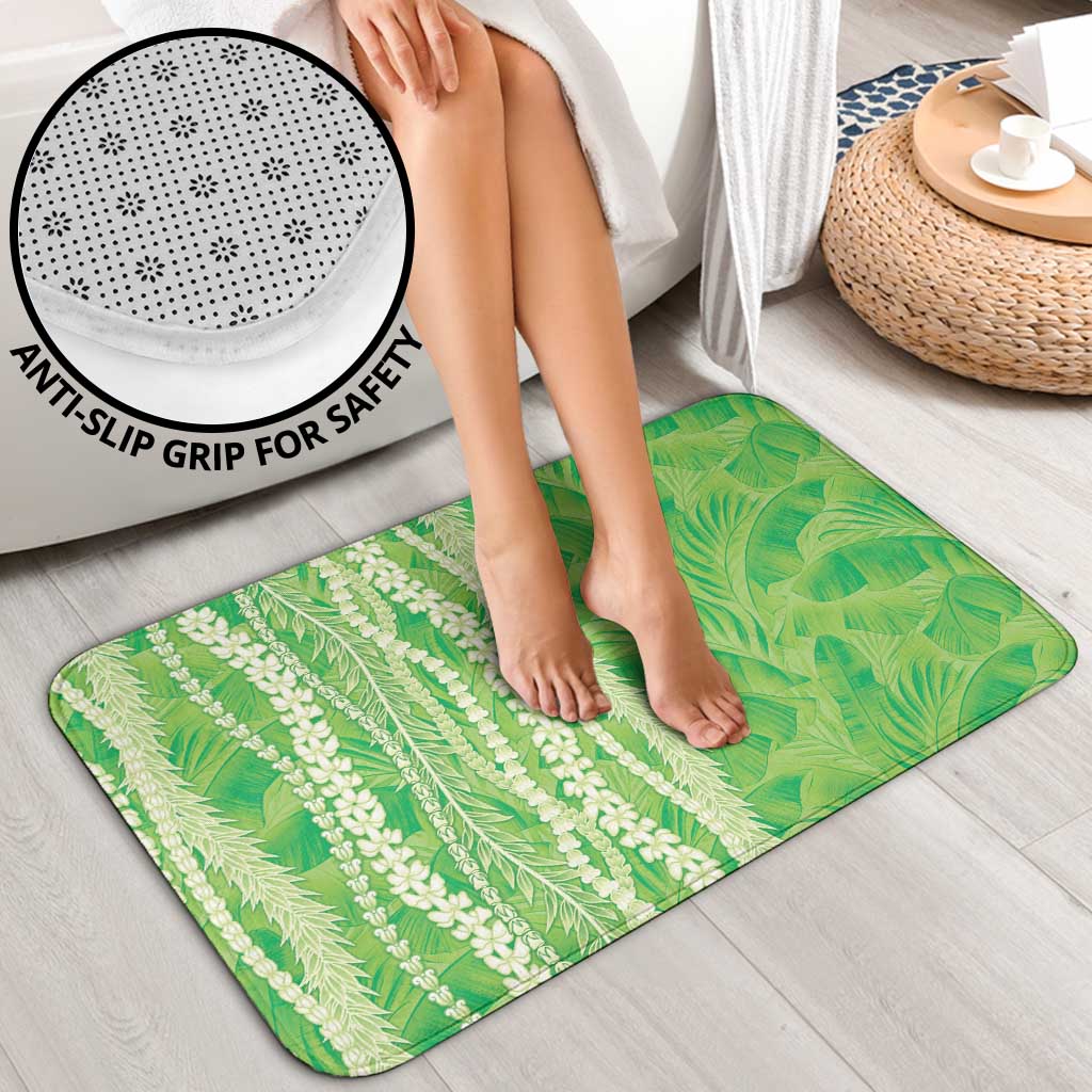 Hawaii Prince Kuhio Bathroom Set Lime Green Hawaiian Lau Maia With Leis