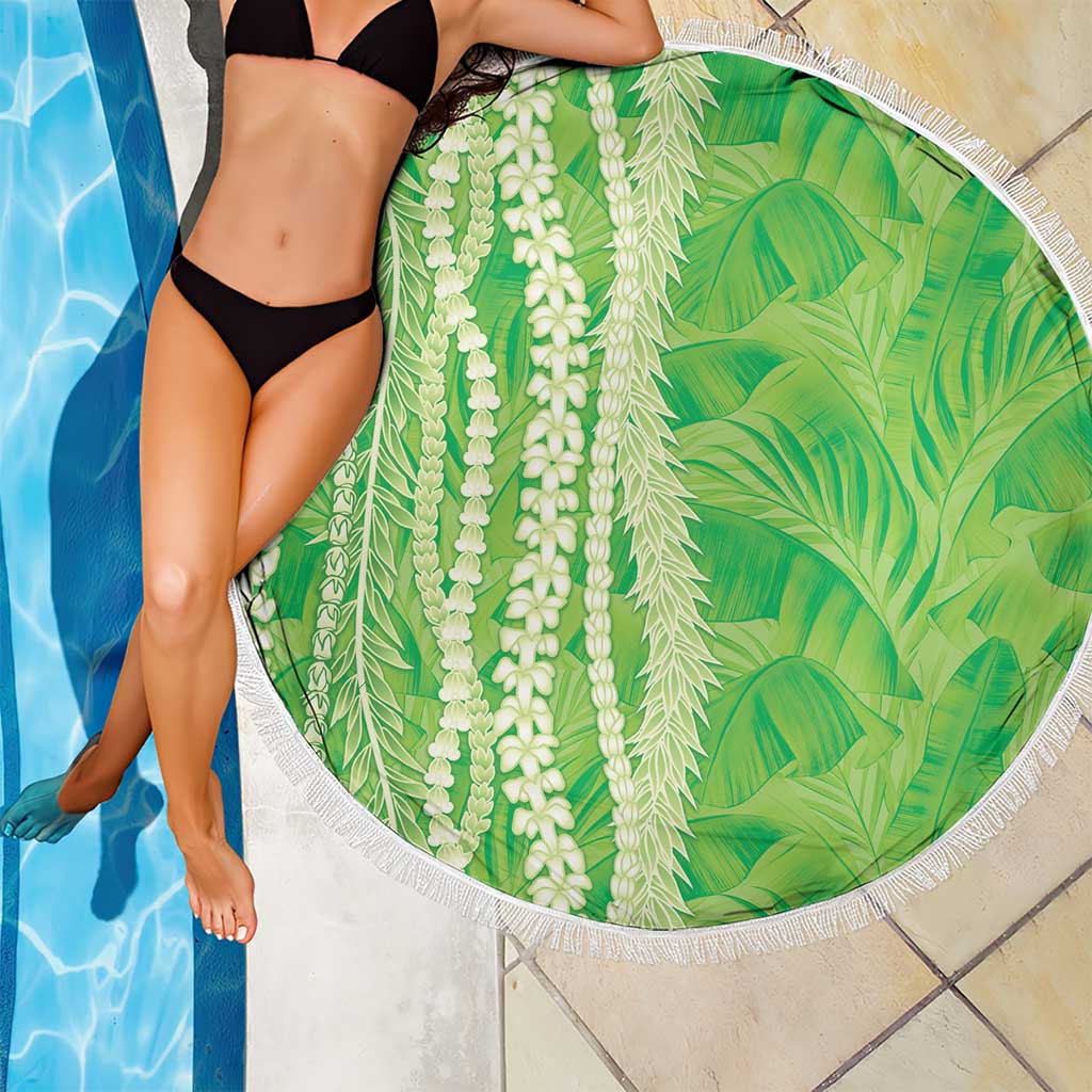 Hawaii Prince Kuhio Beach Blanket Lime Green Hawaiian Lau Maia With Leis
