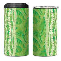 Hawaii Prince Kuhio 4 in 1 Can Cooler Tumbler Lime Green Hawaiian Lau Maia With Leis LT05 One Size: 16 oz Green - Polynesian Pride