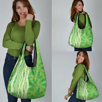 Hawaii Prince Kuhio Grocery Bag Lime Green Hawaiian Lau Maia With Leis LT05 - Polynesian Pride