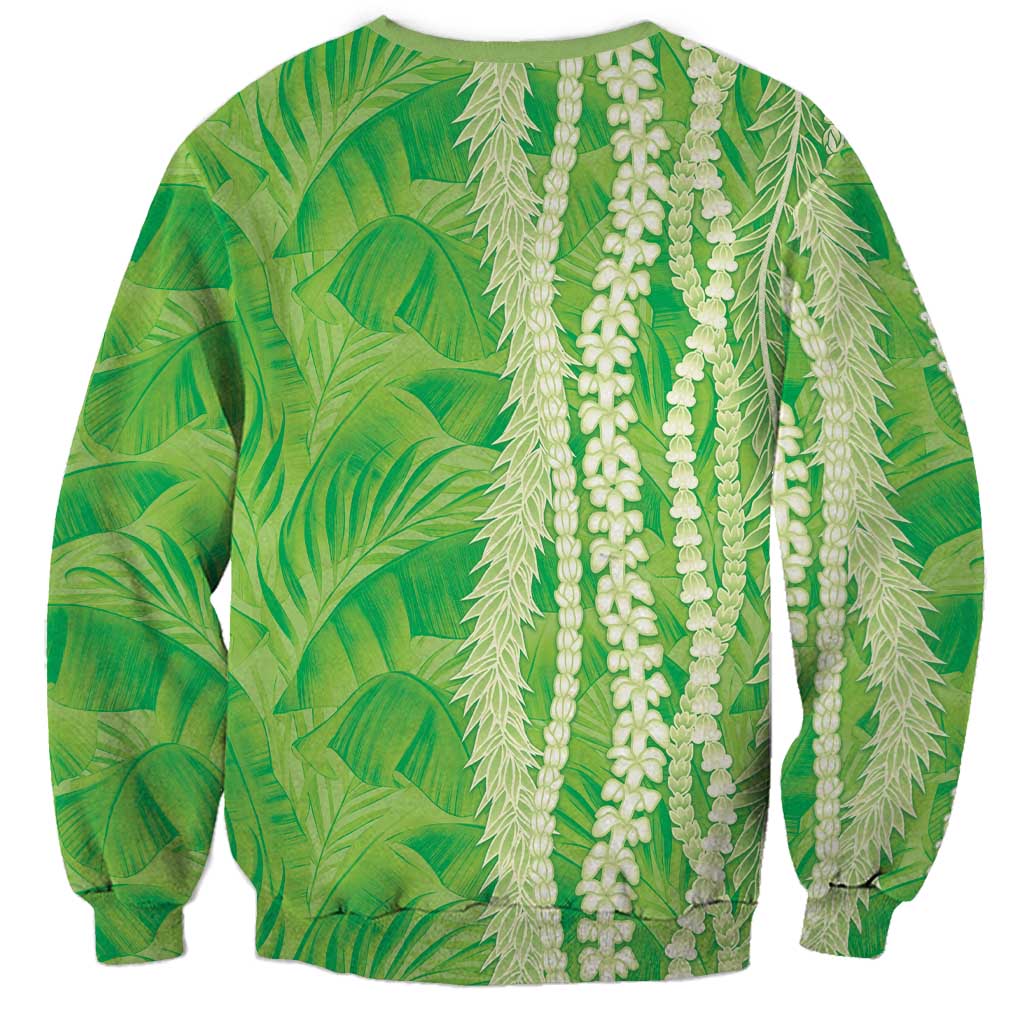 Hawaii Prince Kuhio Sweatshirt Lime Green Hawaiian Lau Maia With Leis LT05 - Polynesian Pride