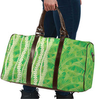 Hawaii Prince Kuhio Travel Bag Lime Green Hawaiian Lau Maia With Leis