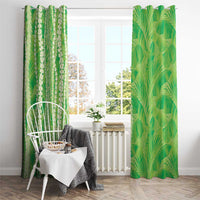 Hawaii Prince Kuhio Window Curtain Lime Green Hawaiian Lau Maia With Leis