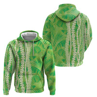 Hawaii Prince Kuhio Zip Hoodie Lime Green Hawaiian Lau Maia With Leis
