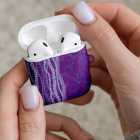 Hawaii Prince Kuhio AirPods Case Violet Hawaiian Lau Maia With Leis