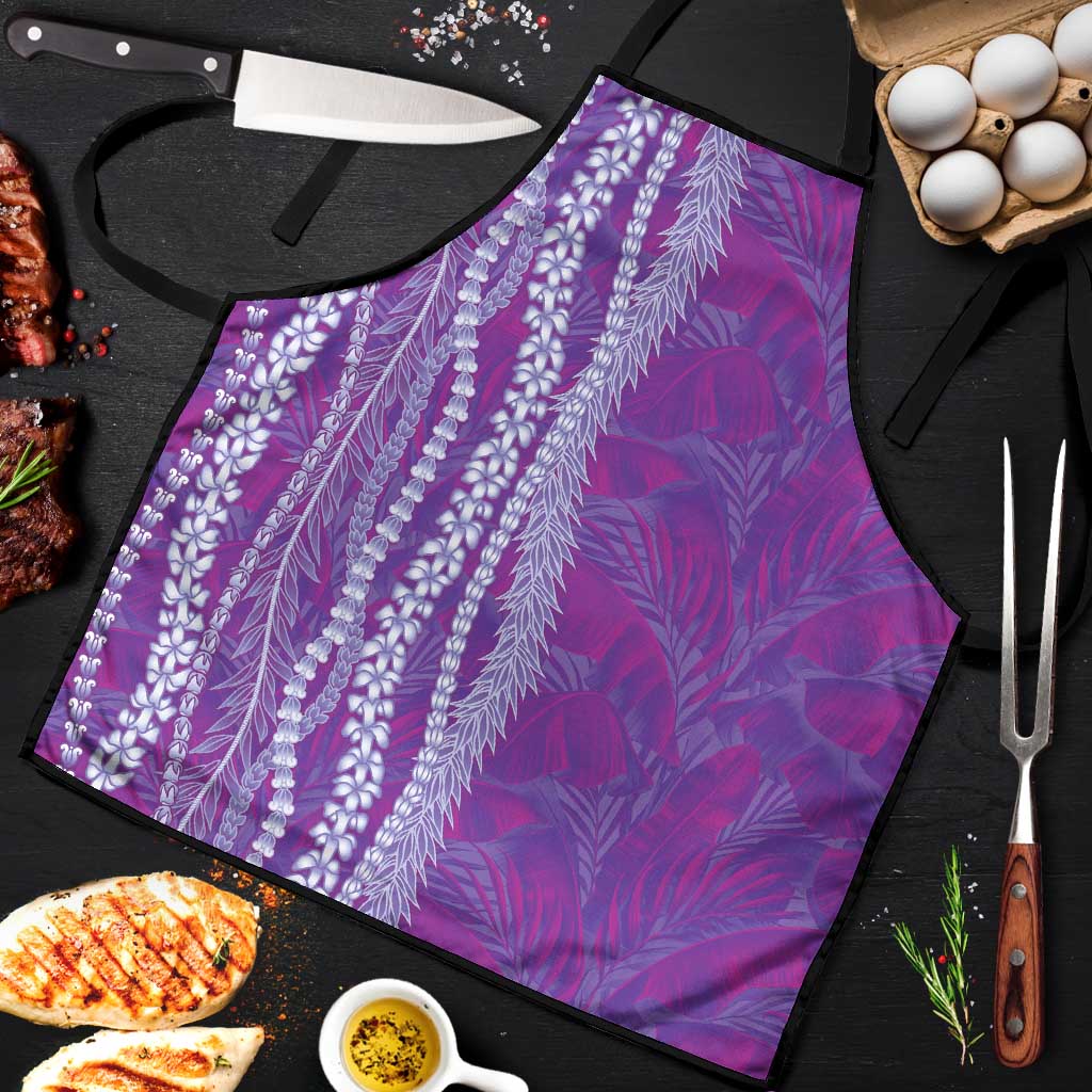 Hawaii Prince Kuhio Apron Violet Hawaiian Lau Maia With Leis