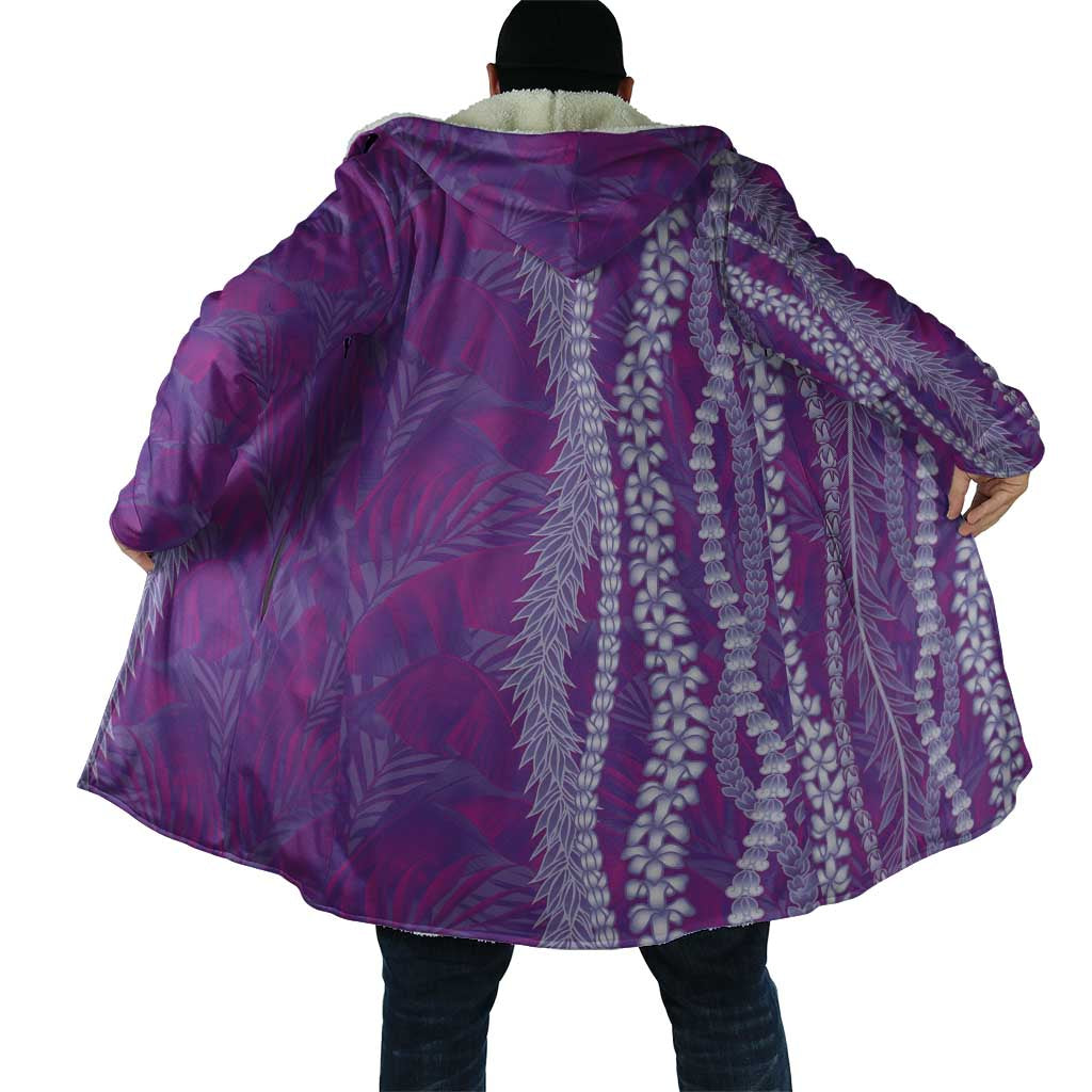 Hawaii Prince Kuhio Cloak Violet Hawaiian Lau Maia With Leis