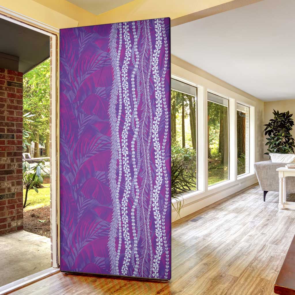 Hawaii Prince Kuhio Door Cover Violet Hawaiian Lau Maia With Leis