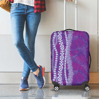 Hawaii Prince Kuhio Luggage Cover Violet Hawaiian Lau Maia With Leis