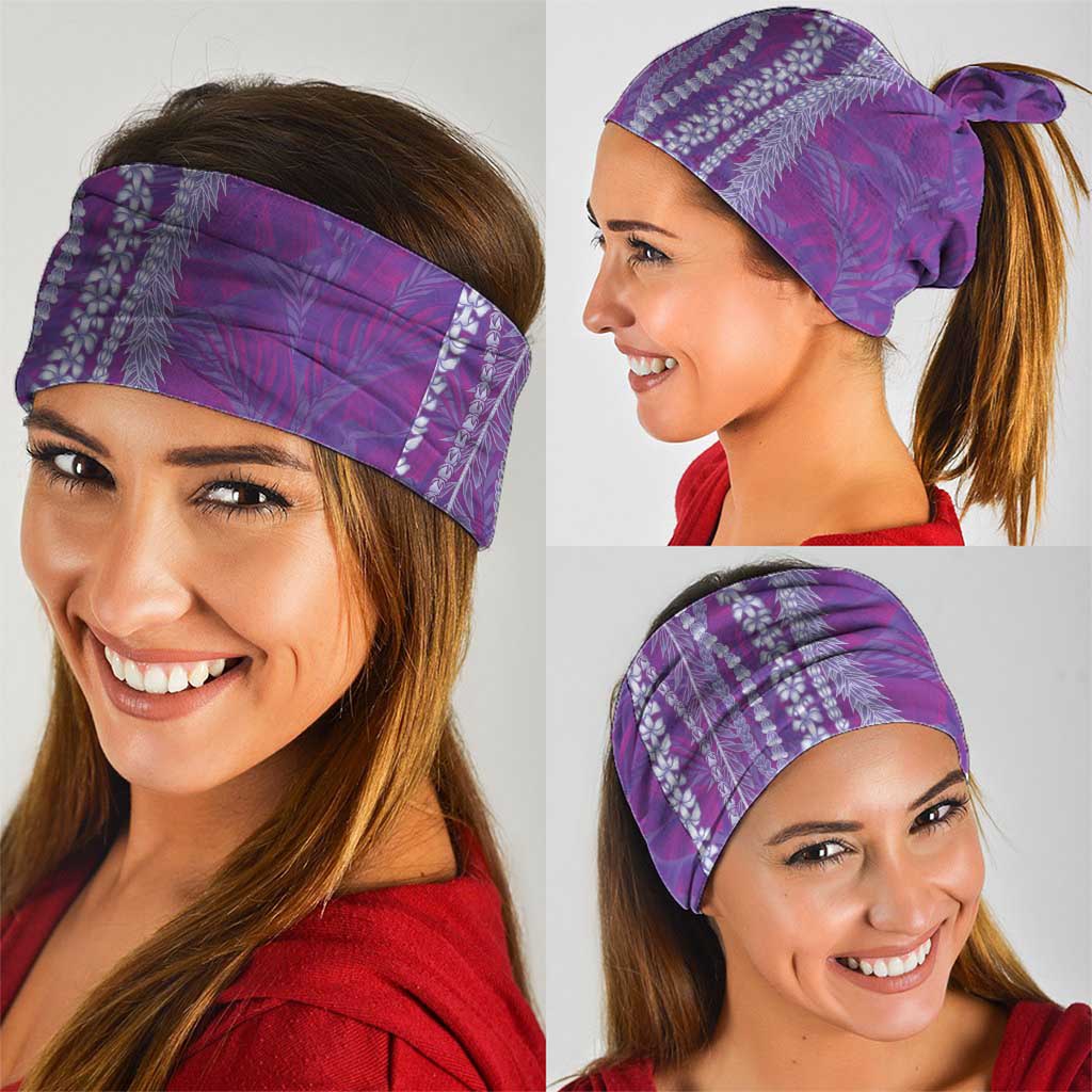 Hawaii Prince Kuhio Neck Gaiter Violet Hawaiian Lau Maia With Leis