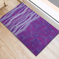 Hawaii Prince Kuhio Rubber Doormat Violet Hawaiian Lau Maia With Leis