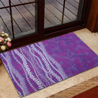 Hawaii Prince Kuhio Rubber Doormat Violet Hawaiian Lau Maia With Leis