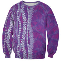 Hawaii Prince Kuhio Sweatshirt Violet Hawaiian Lau Maia With Leis