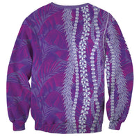 Hawaii Prince Kuhio Sweatshirt Violet Hawaiian Lau Maia With Leis