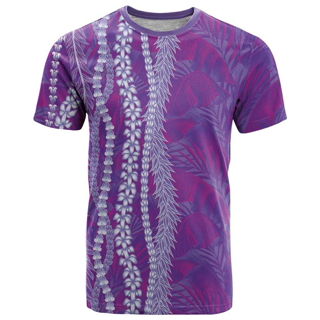 Hawaii Prince Kuhio T Shirt Violet Hawaiian Lau Maia With Leis LT05 Violet - Polynesian Pride
