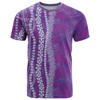 Hawaii Prince Kuhio T Shirt Violet Hawaiian Lau Maia With Leis LT05 Violet - Polynesian Pride