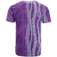 Hawaii Prince Kuhio T Shirt Violet Hawaiian Lau Maia With Leis LT05 - Polynesian Pride