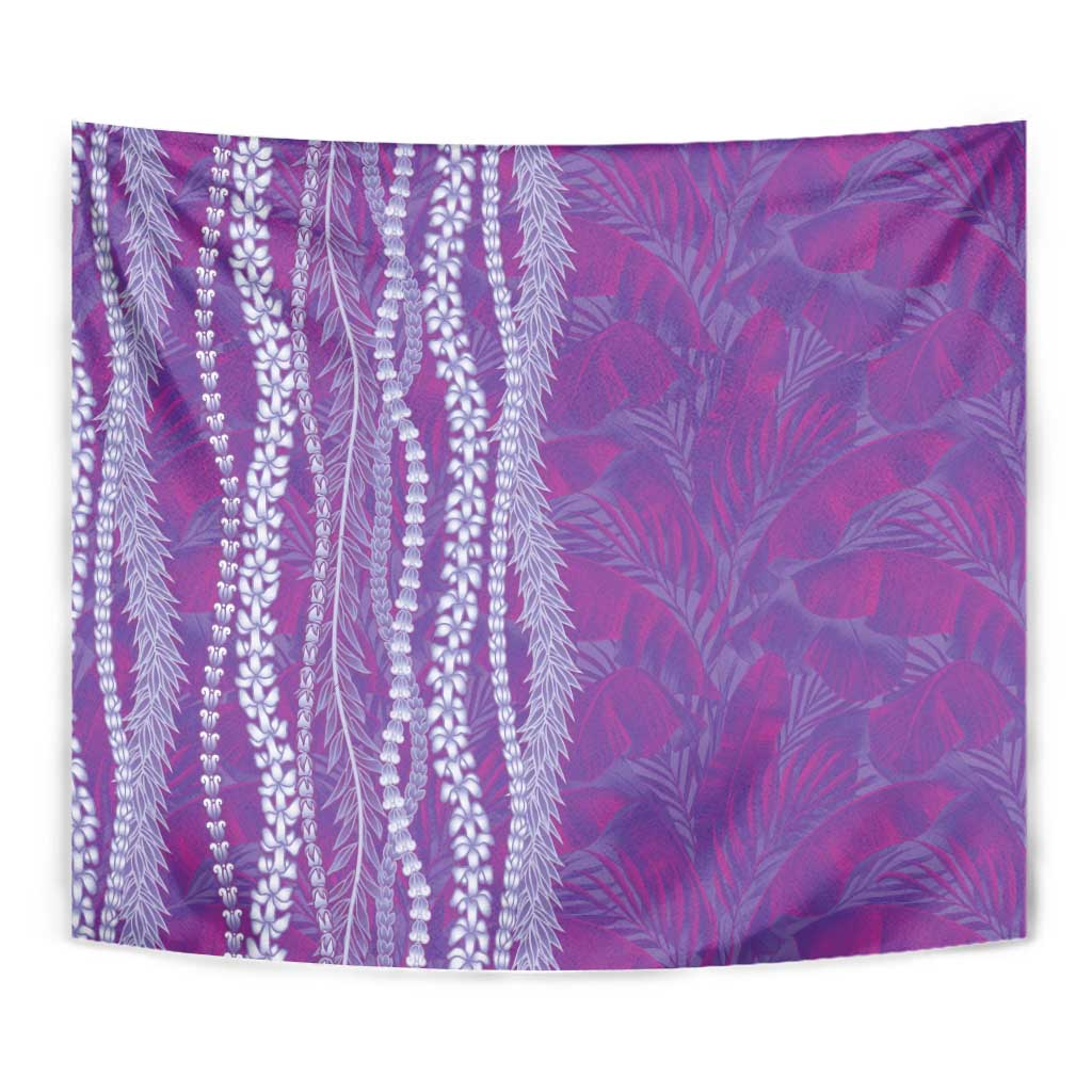 Hawaii Prince Kuhio Tapestry Violet Hawaiian Lau Maia With Leis
