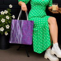 Hawaii Prince Kuhio Tote Bag Violet Hawaiian Lau Maia With Leis