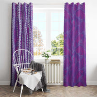 Hawaii Prince Kuhio Window Curtain Violet Hawaiian Lau Maia With Leis