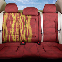 Hawaii Prince Kuhio Back Car Seat Cover Red Hawaiian Lau Maia With Leis LT05 One Size Red - Polynesian Pride