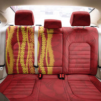 Hawaii Prince Kuhio Back Car Seat Cover Red Hawaiian Lau Maia With Leis LT05 - Polynesian Pride