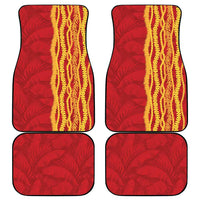 Hawaii Prince Kuhio Car Mats Red Hawaiian Lau Maia With Leis