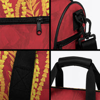 Hawaii Prince Kuhio Duffle Bag Red Hawaiian Lau Maia With Leis