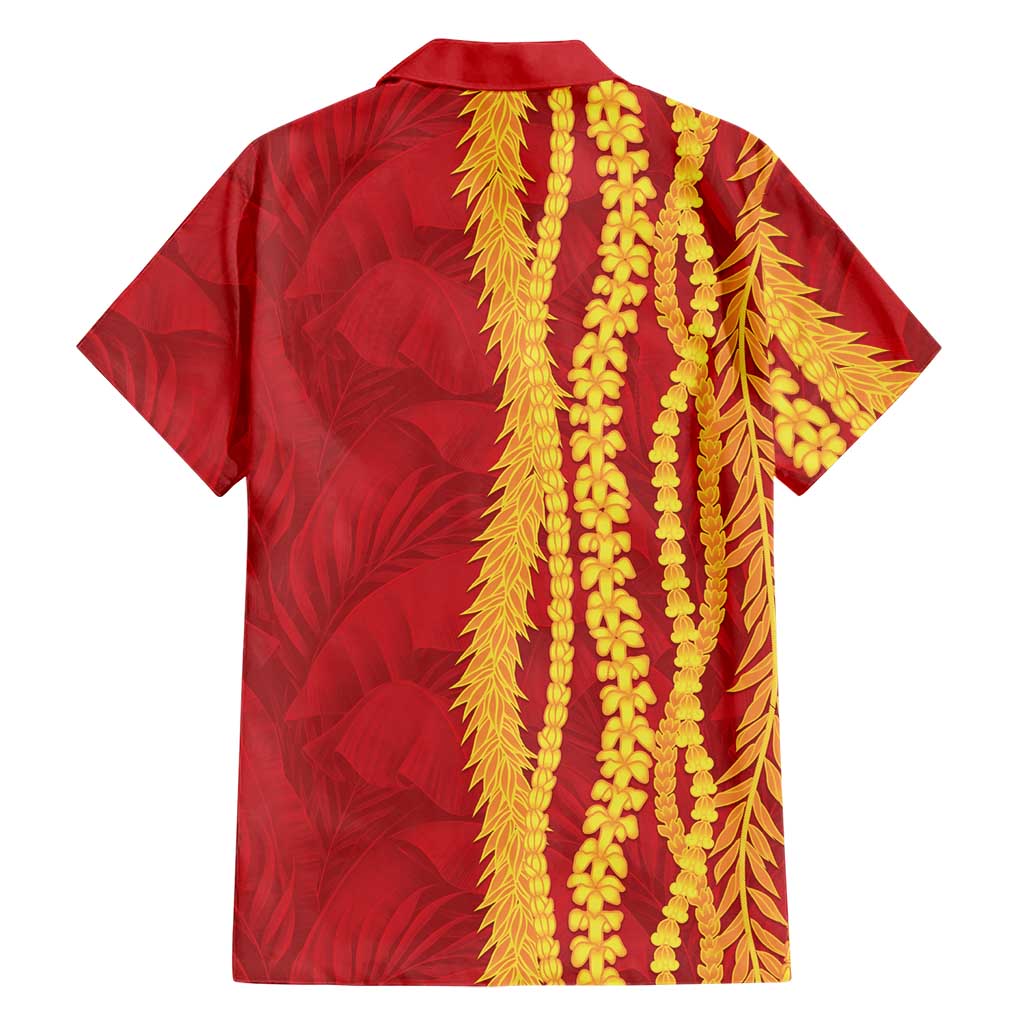 Hawaii Prince Kuhio Hawaiian Shirt Red Hawaiian Lau Maia With Leis