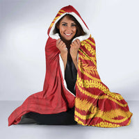 Hawaii Prince Kuhio Hooded Blanket Red Hawaiian Lau Maia With Leis