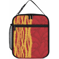 Hawaii Prince Kuhio Lunch Bag Red Hawaiian Lau Maia With Leis