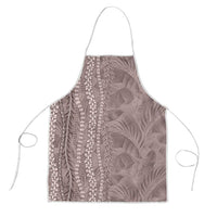 Hawaii Prince Kuhio Apron Mocha Hawaiian Lau Maia With Leis