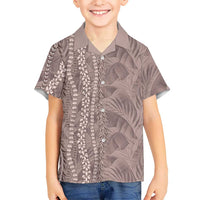 Hawaii Prince Kuhio Hawaiian Shirt Mocha Hawaiian Lau Maia With Leis