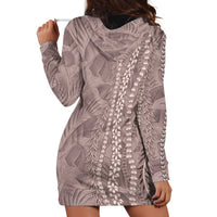 Hawaii Prince Kuhio Hoodie Dress Mocha Hawaiian Lau Maia With Leis LT05 - Polynesian Pride