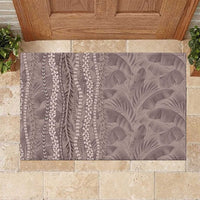 Hawaii Prince Kuhio Rubber Doormat Mocha Hawaiian Lau Maia With Leis