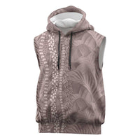 Hawaii Prince Kuhio Sleeveless Hoodie Mocha Hawaiian Lau Maia With Leis