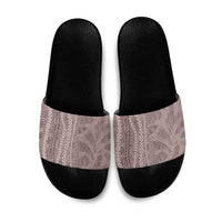 Hawaii Prince Kuhio Slide Sandals Mocha Hawaiian Lau Maia With Leis