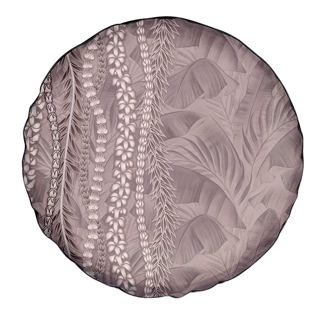 Hawaii Prince Kuhio Spare Tire Cover Mocha Hawaiian Lau Maia With Leis