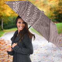Hawaii Prince Kuhio Umbrella Mocha Hawaiian Lau Maia With Leis
