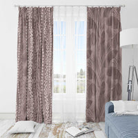 Hawaii Prince Kuhio Window Curtain Mocha Hawaiian Lau Maia With Leis