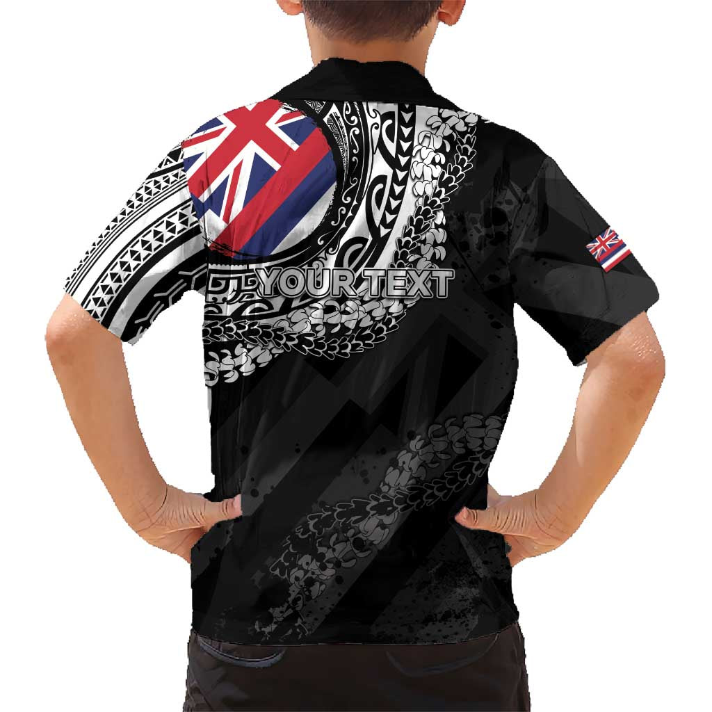 Personalised Hawaii Prince Kuhio Family Matching Off Shoulder Short Dress and Hawaiian Shirt Hawaiian Maile Lei LT05 - Polynesian Pride