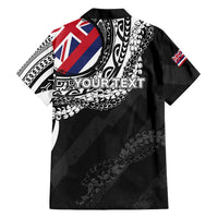 Personalised Hawaii Prince Kuhio Family Matching Short Sleeve Bodycon Dress and Hawaiian Shirt Hawaiian Maile Lei LT05 - Polynesian Pride